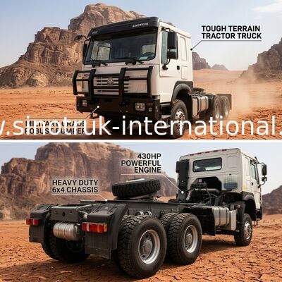 SINOTRUK 430 mã lực 6 × 4 máy kéo với một bộ đệm quân sự