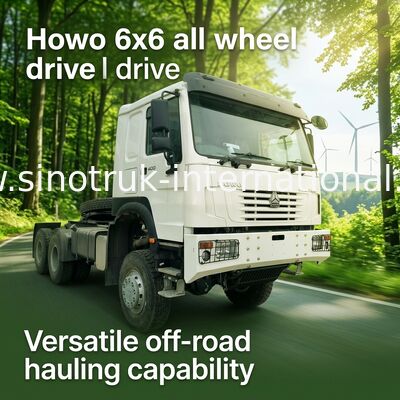 Sinotruk Howo xe tải kéo Rhd 4 bánh xe 6 × 6 Weichai 400hp Trắng