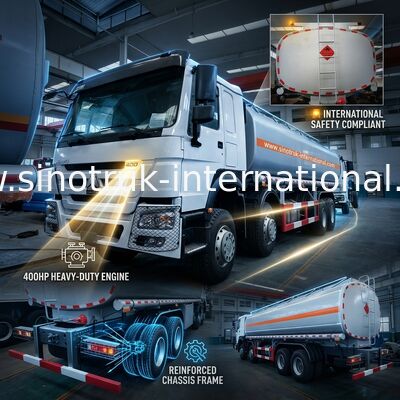 Xe tải thùng dầu hiệu suất cao 8X4 LHD Euro2 400HP 31000KG