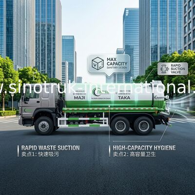 Máy bơm chân không Máy hút nước thải Máy rửa bể phân hủy Máy rửa 20CBM LHD 380HP