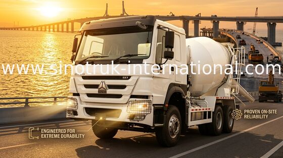 Sản phẩm có sức mạnh cao 400HP HOWO Mixer Truck 6-12CBM LHD 6×4 10 bánh