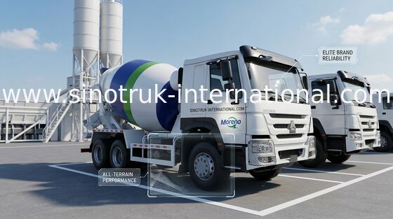 Xe trộn bê tông HOWO SINOTRUK 371HP Trắng Euro II ZZ1257N3841W