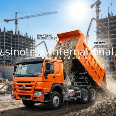 371HP 6x4 Dump Truck 20.01CBM Sức mạnh tải trọng cho hiệu quả công tác nặng