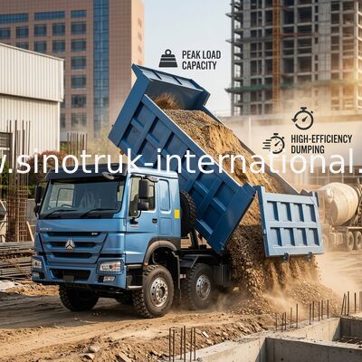 Chiếc xe tải SINOTRUK HOWO 380HP 12 bánh LHD 31 tấn 20-30CBM ZZ3317N3567B1R
