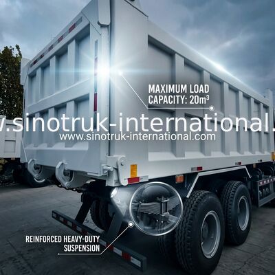 SINOTRUK HOWO 400HP xe tải đổ nát cho xây dựng A7 quân sự đèn cảnh báo đấm
