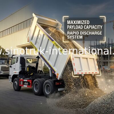 Sinotruk Howo / Hohan 6 × 4 Xe tải đổ rác 10 bánh Thân hình chữ nhật Xác 20CBM Màu trắng