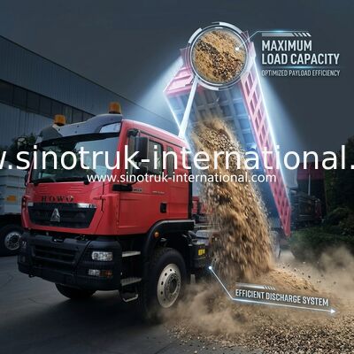 8 × 4 Lhd 12 bánh Sinotruk Tipper 400hp Euro 2