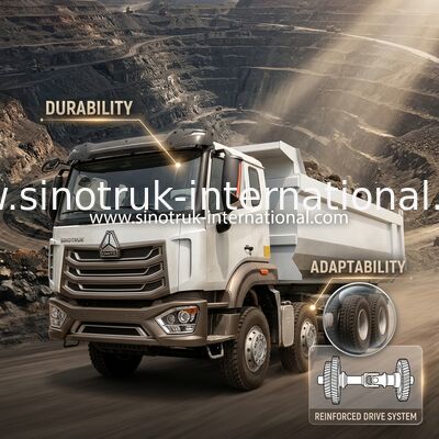 Xe tải tự đổ HOWO N7 LHD 12 bánh 8X4 400HP để khai thác