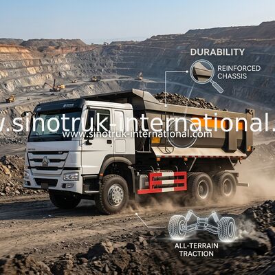 Xe tải tự đổ khai thác hạng nặng SINOTRUK HOWO LHD 6x4