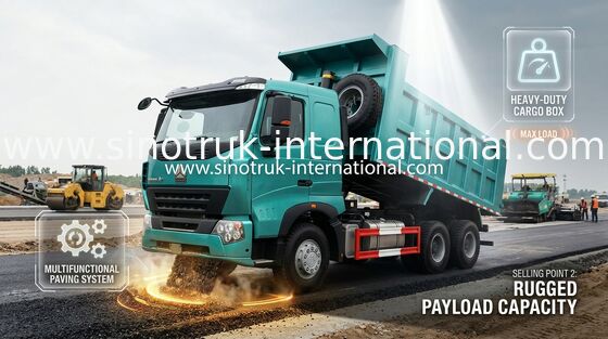 SINOTRUK HOWO A7 Xe tải tự đổ xây dựng 6 X 4 290HP có màu xanh lam
