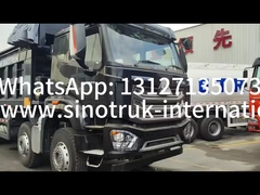 HOWO NX 380HP RHD Black Tipper Dump Truck Với Cửa Băng