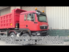 Sinotruk Howo Tiper Dump Truck Tx 400Hp Euro 2 8 × 4 Lhd 12 bánh Đỏ