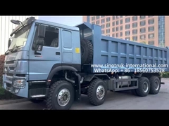 Sinotruk HOWO 8X4 Dump Truck 380hp 8X4 12 bánh xe HW76 ZZ3317V3567B1R RHD Đẹp màu xanh