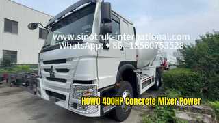 Xe trộn bê tông SINOTRUK HOWO 6x4 Công suất 400HP